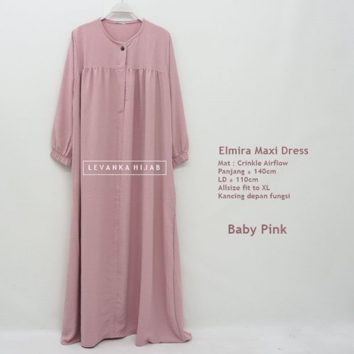 Elmira-034 Basic Dress Crinkle Airflow